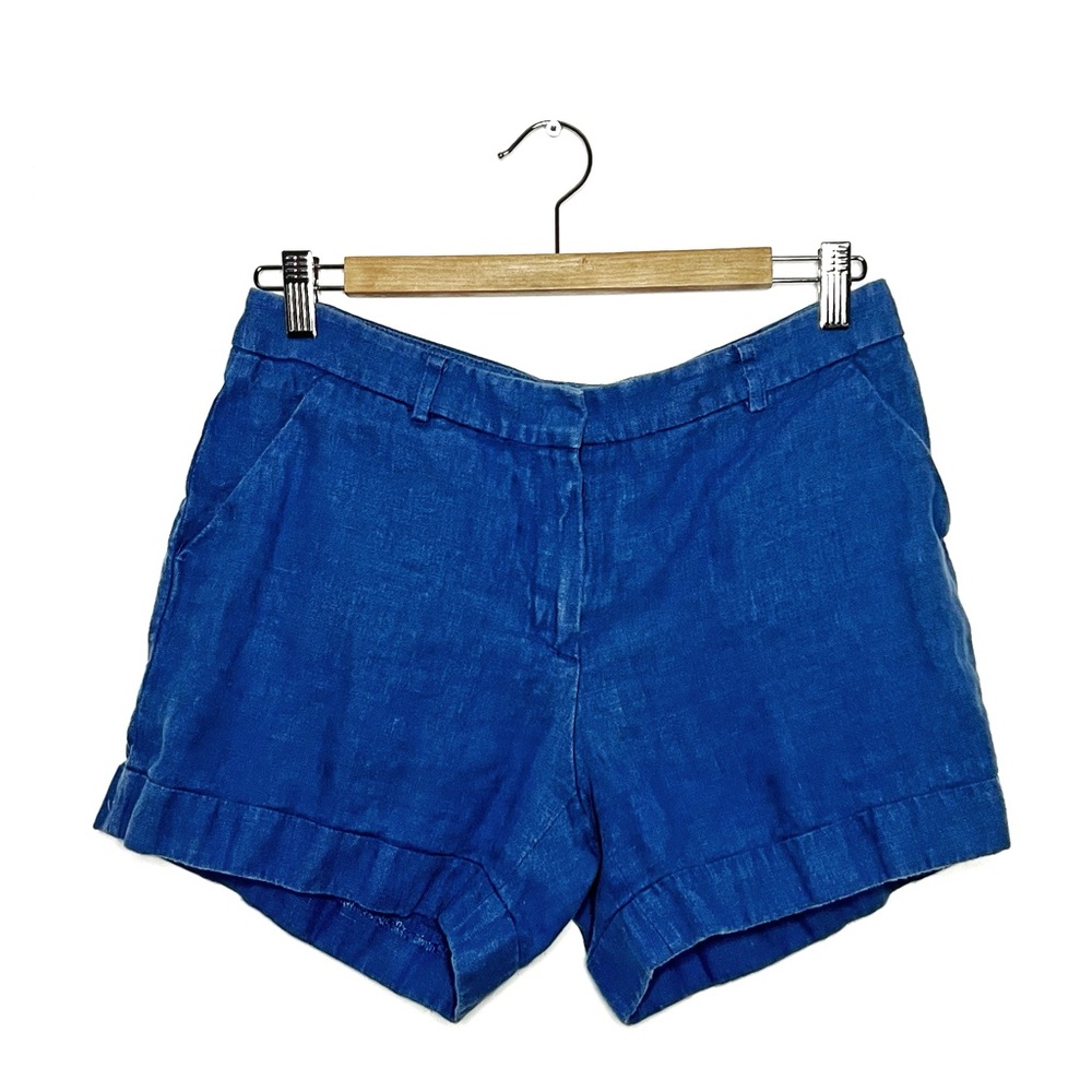 Judith & Charles | Blue Linen Shorts